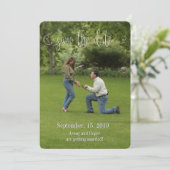 Invitation Police blanche du script Enregistrer la date (Debout devant)