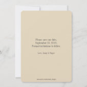 Invitation Police blanche du script Enregistrer la date (Dos)