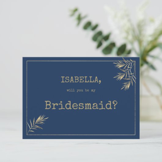 Invitation Police Bridesmaid (Debout devant)