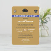 Invitation Police Chef Blue Line Gold Retirement (Debout devant)