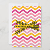 Invitation Police de Girl Pink Anniversaire (Dos)