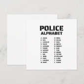 Invitation Police de l'alphabet phonétique (Devant / Derrière)
