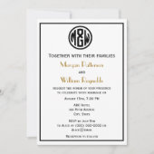 Invitation Police do-it-yourself BG du cercle noir blanc (Devant)