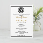 Invitation Police do-it-yourself BG du cercle noir blanc (Debout devant)