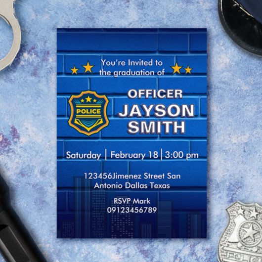 Invitation Police Graduation Party