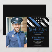 Invitation Police Graduation Party Police Application de la l (Devant / Derrière)