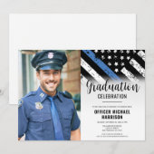 Invitation Police Graduation Party Police Application de la l (Devant / Derrière)