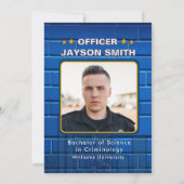 Invitation Police Graduation Party with Photo (Dos)