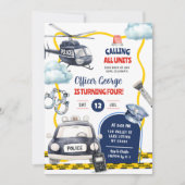 Invitation Police Kid's Birthday (Devant)