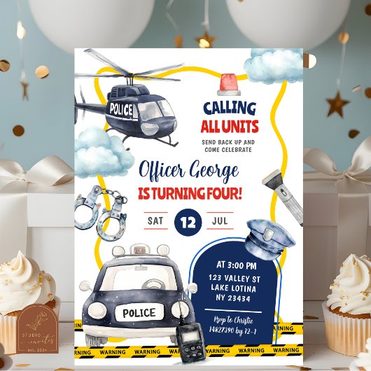 Invitation Police Kid's Birthday