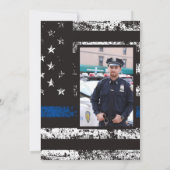 Invitation Police | Léger Bleu Police Graduation (Dos)