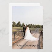 Invitation Police Mariée Et Joyeuse Script (Devant / Derrière)