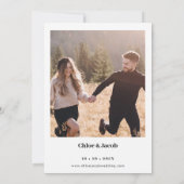 Invitation Police minimaliste Serif moderne Mariage en terre  (Dos)