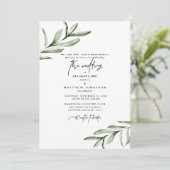 Invitation Police moderne Simple Foliing Mariage (Debout devant)