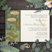 Invitation Police noire Dragonfly Art nouveau RGB HexCode 4C5