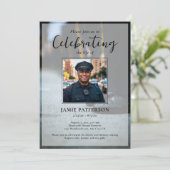 Invitation Police Officer Celebration of Life Photo, Funeral (Debout devant)