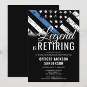 Invitation Police Officer Retirement Party Law Enforcement (Devant / Derrière)