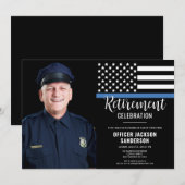 Invitation Police Officier de retraite police application de  (Devant / Derrière)