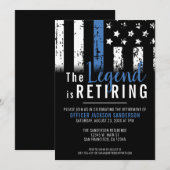 Invitation Police Police Service de la retraite (Devant / Derrière)