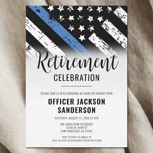 Invitation Police Police Service de la retraite