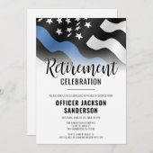 Invitation Police Police Service de la retraite (Devant / Derrière)