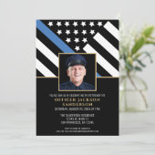 Invitation Police Retraite Ligne bleue Police Application de  (Debout devant)