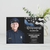 Invitation Police Retraite Ligne bleue Police Application de (Debout devant)