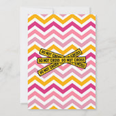 Invitation Police rose fille fête d'anniversaire (Dos)