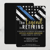 Invitation Police Service de la retraite (Devant / Derrière)