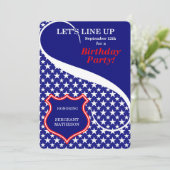 Invitation Police Thème Anniversaire Partie (Debout devant)