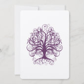 Invitation Polices Purple Tree Lime Mariage Inviter (Devant)