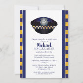 Invitation Policier | Police | Cop Casquette Graduation Party (Devant)