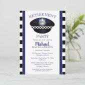 Invitation Policier | Police | Parti de retraite Casquette de (Debout devant)