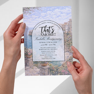 Invitation Polignano a Mare Italian Themed Bridal Shower