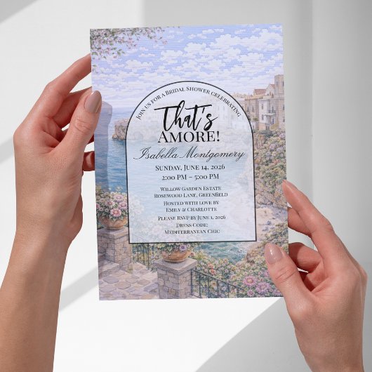 Invitation Polignano a Mare Italian Themed Bridal Shower
