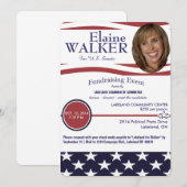 Invitation politique de collecteur de fonds avec (Devant / Derrière)