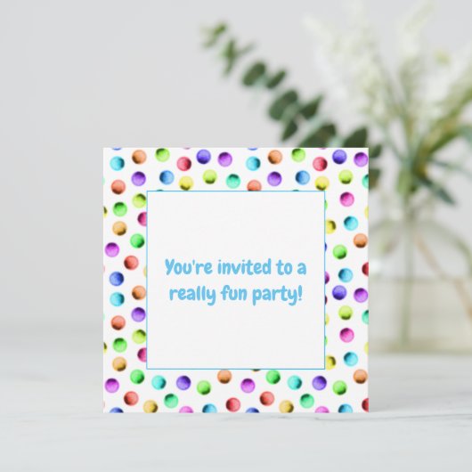 Invitation Polka Dot (Debout devant)