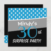 Invitation Polka Dot, 30e anniversaire de la fête de Polka Mo (Devant / Derrière)