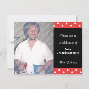 Invitation Polka Dot Et La Bulle Rouge Célébration Du 40E Ann