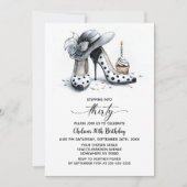 Invitation Polka Dot High Heel Shoes 30th Birthday (Devant)
