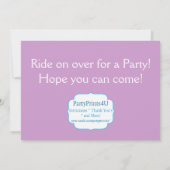 Invitation Polka Dot Little Cowgirl, fête d'anniversaire (Dos)