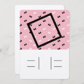 Invitation Polka dot puffy brouille l'invitation avec des lig (Devant / Derrière)