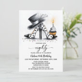 Invitation Polka Dot Stiletto Shoes 80th Birthday (Debout devant)