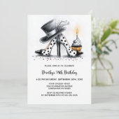 Invitation Polka Dot Stiletto Shoes Birthday Party (Debout devant)