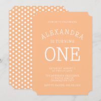 Polka minimaliste Orange moderne point premier ann