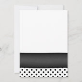 Invitation Polka Noir Blanc Point Rose Daisy Graduation (Dos)