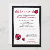 Invitation Polkadot Ladybug Baby shower 5x7 (Devant)
