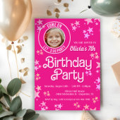 Invitation Poll rose Photo Anniversaire