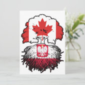 Invitation Pologne Polonaise Canada Drapeau des racines d'arb (Debout devant)