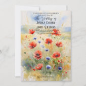 Invitation Polonais rustique avec aquarelle (Devant)